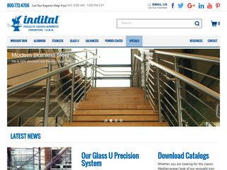 Wrought Iron Railings, Indital USA — website preview