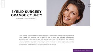 Eyelid Surgery Orange County - Dr. Sanjay Grover — website preview