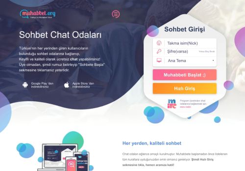 Sohbet — website preview