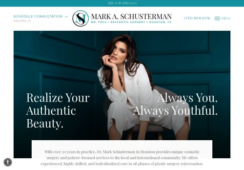 Houston Plastic Surgeon — website preview