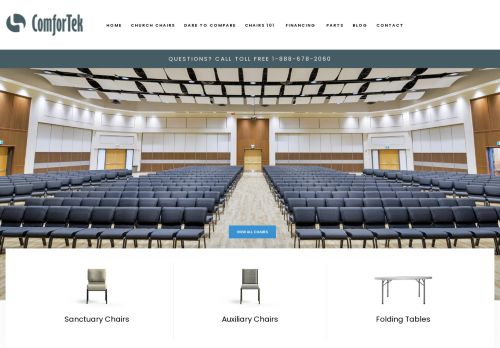 Church Chairs by ComforTek — website preview