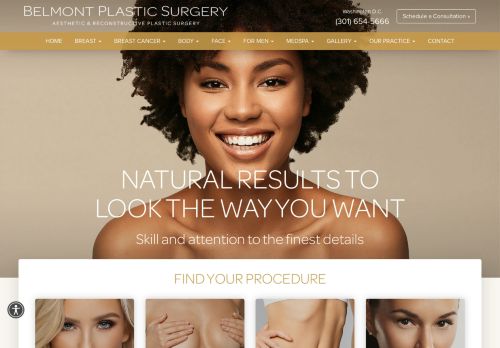 Washington DC Plastic Surgery — website preview
