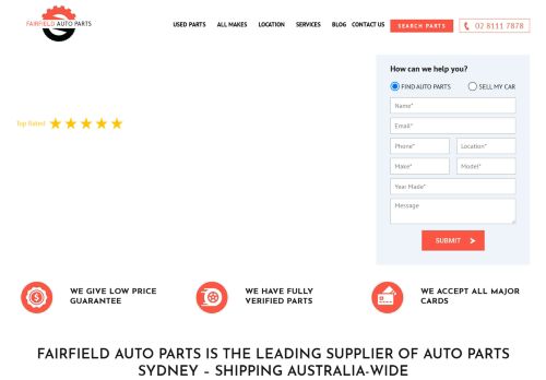 Fairfield Auto Parts Wreckers — website preview